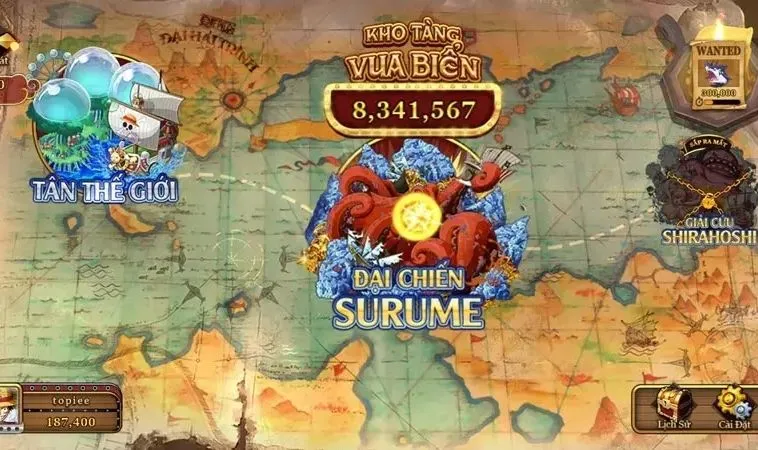 Bản đồ trong game Bắn Cá Đại Hải Trình J88