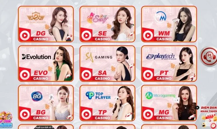 Nhà cái J88 hợp tác với nhiều nhà cung cấp Live Casino hàng đầu
